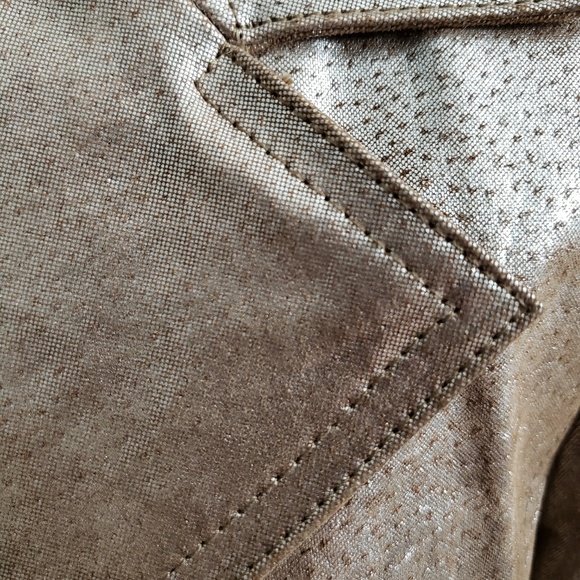 Melanie Lyne Rose Gold metallic leather jacket - Picture 4 of 8